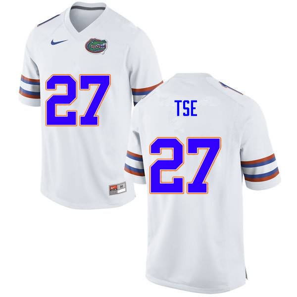 NCAA Florida Gators Joshua Tse Men's #27 Nike White Stitched Authentic College Football Jersey TAT7864MY